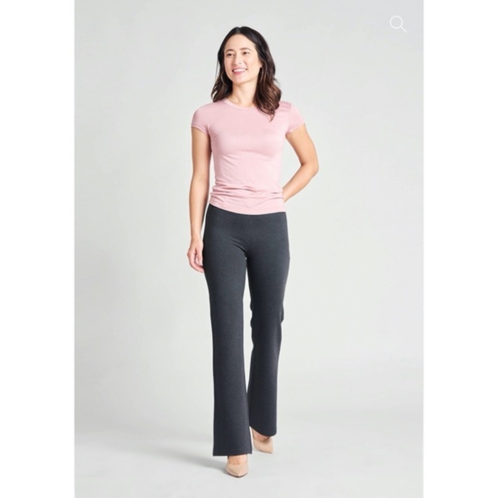 NWT Betabrand Dress Pant Wide Leg Yoga Pants Charcoal X-Small Petite
